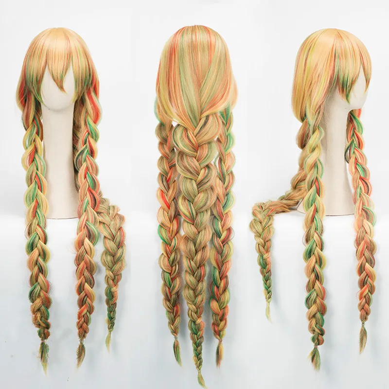 

Houseki no Kuni Sphene Cosplay Wigs Land of the Lustrous Country of Jewels Anime Costume Facial Hair Braids Ponytails+ Wig Cap