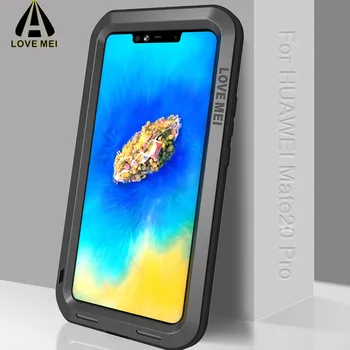 

LOVEMEI Powerful Metal Case for Huawei Mate 20 Pro Cover Armor Life waterproof Shockproof Phone Shell Aluminum Germany Bayer TPU