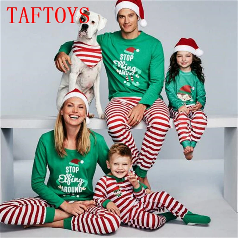 

Family Christmas Sleepwear Pajamas Family Matching Clothes Matching Mother Daughter Fashion Father Son Mon New Year Family Look