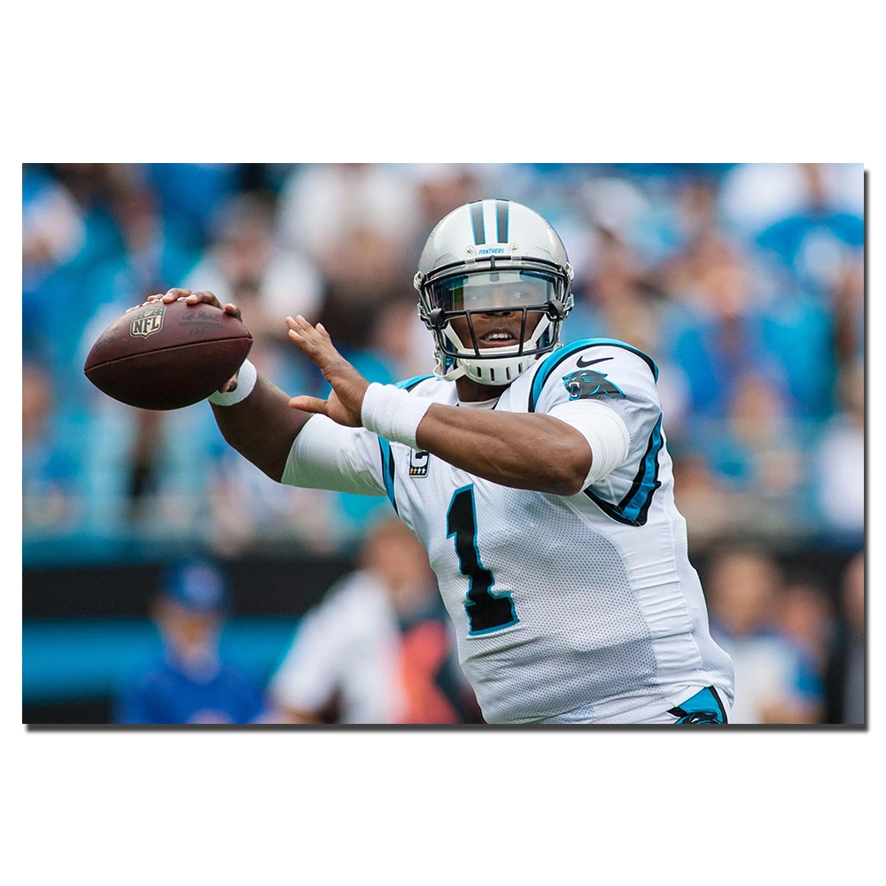 1 шт. Холст Картина Cam Newton Американский футбол HD плакаты и принты настенные