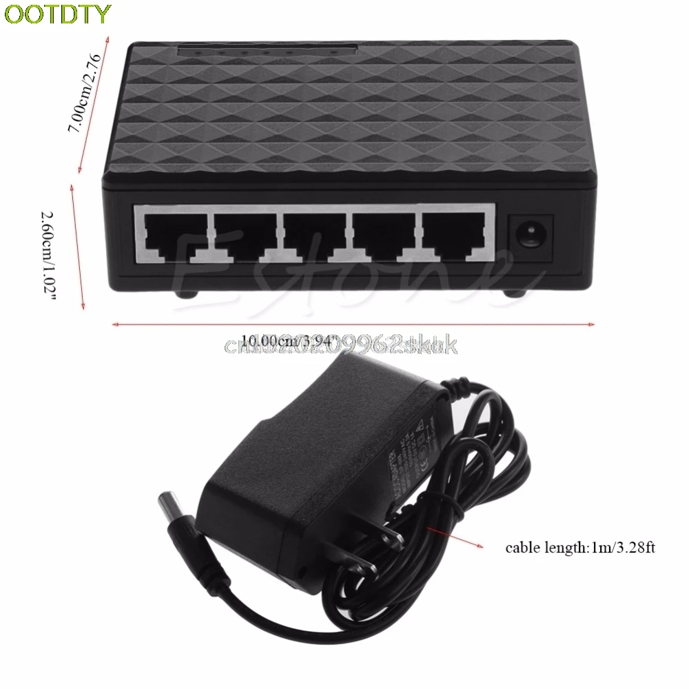 

DC 5V 5 port RJ-45 10/100/1000 Gigabit Ethernet Network Switch Auto-MDI/MDIX Hub JUN15 dropshipping