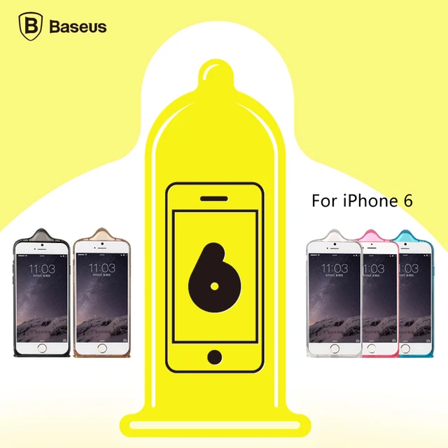 baseus ultra-thin exclusive condom case iphone 6 cover high quality clear tpu case case cover free shipping - AliExpress