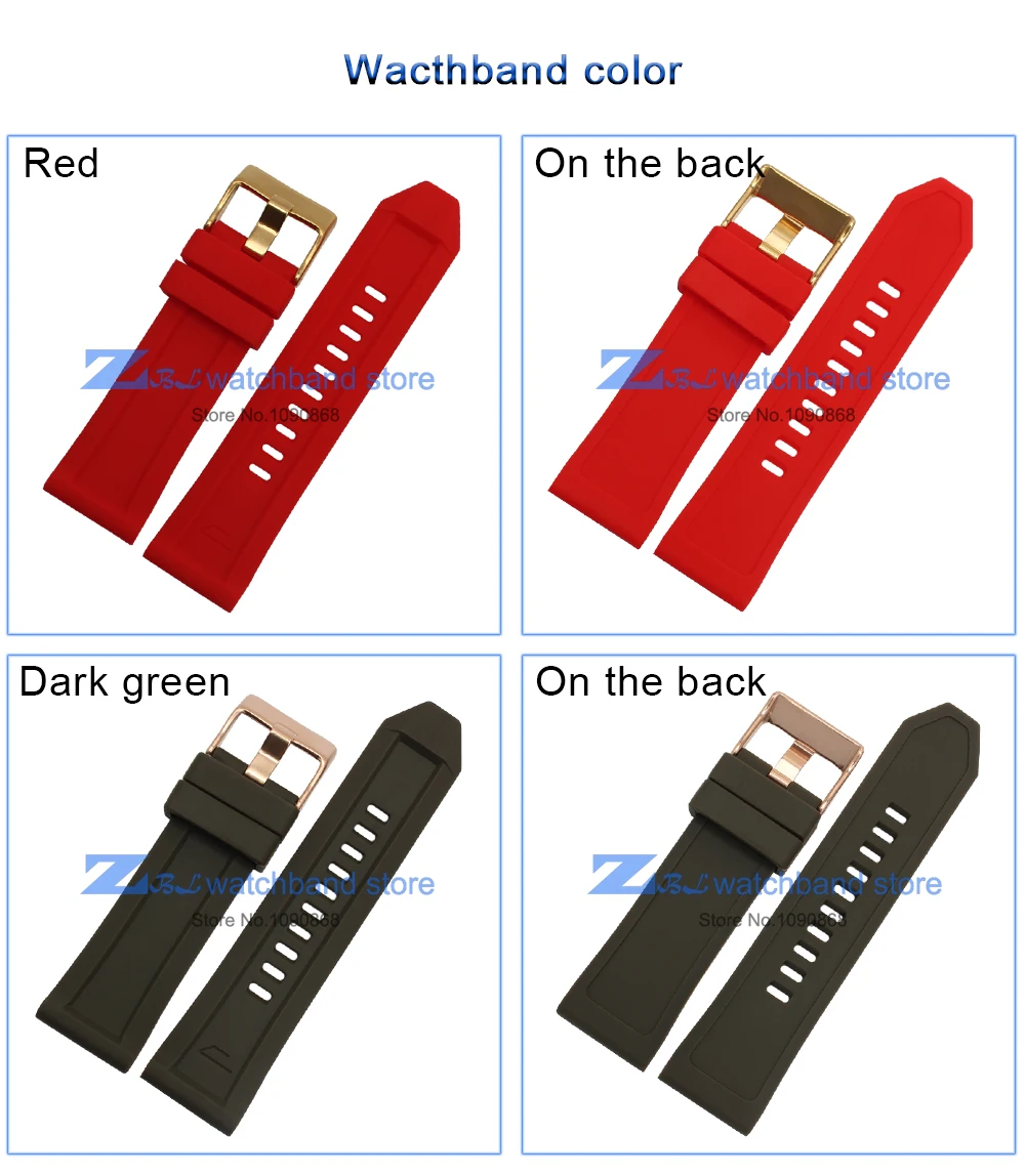 Силиконовый резиновый ремешок для часов 24 мм, 26 мм, дизельный ремешок для часов, мужской водонепроницаемый ремешок для DZ7370 DZ7333 DZ7317 DZT2006, ремешок для часов