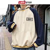 LAPPSTER Men Patchwork Streetwear Sweatshirts Harajuku 2022 Mens Korean Fashions Hip Hop Hooded Hoodies Vintage Casual Hoodie ► Photo 1/6