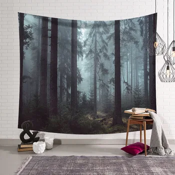 

CAMMITEVER Tree Tapestry Wall Hanging Green Grey Living Room Decorative Boho Bohemian Tapestries Picnic Camping Sheet Throw