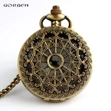Горячая винтажные бронзовые паук на паутине карманные часы ожерелье Античная цепь Подвесные часы медицинские медсестры fob часы карманные