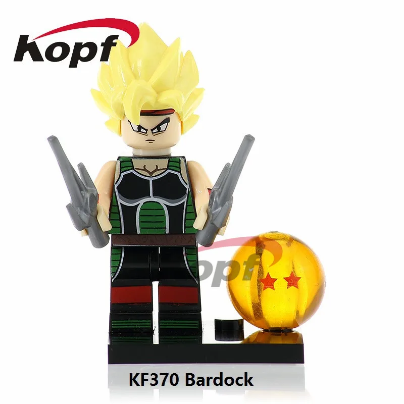 

Single Sale Super Heroes Bardock Dragon Ball Z Figures Son Goku Majin Buu Tien Shin Han Building Blocks Toys for children KF370