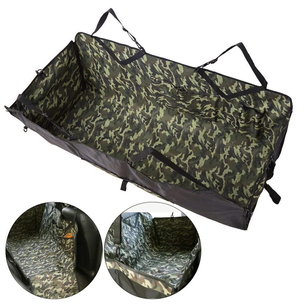Waterproof Camouflage Pattern Dog Back Seat PVC hammock Car pet seat