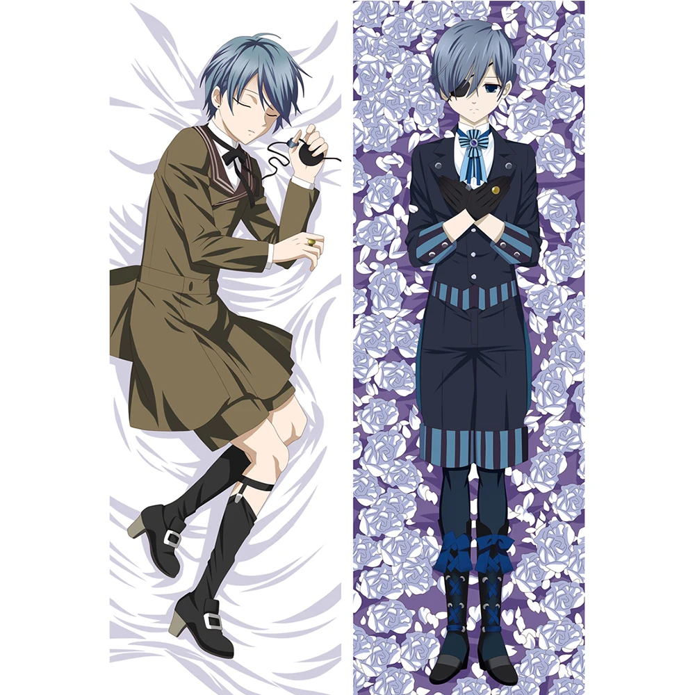 

MGF Japanese Anime Black Butler Dakimakura Sebastian Michaelis Ciel Phantomhive Cool Hugging Body Pillow Cover Case