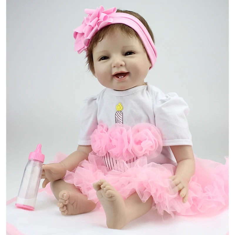 YIHANGG 22 Pulgadas Muñeca Reborn Vinilo De Silicona Suave Recién Nacido Realista 55cm Bebé Reborn para Niños Regalo De Navidad Mejores Compañeros De