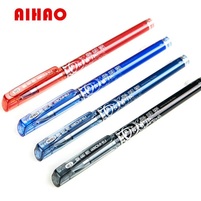I AIHAO 4370 0.5mm Erasable GEL pen 1 pen 4 refill BLUE BLACK