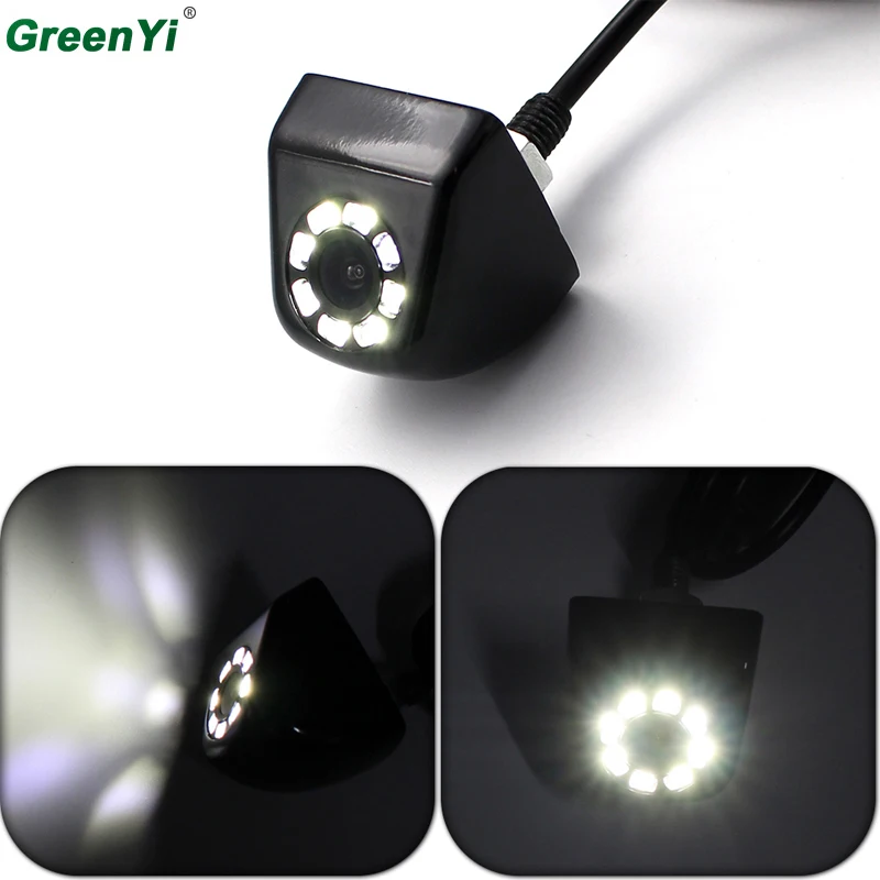 

GreenYi Car Reversing Camera 8 LED Night Vision CCD Rear View Camera Parking Assistance Fit For Android DVD Car Monitor