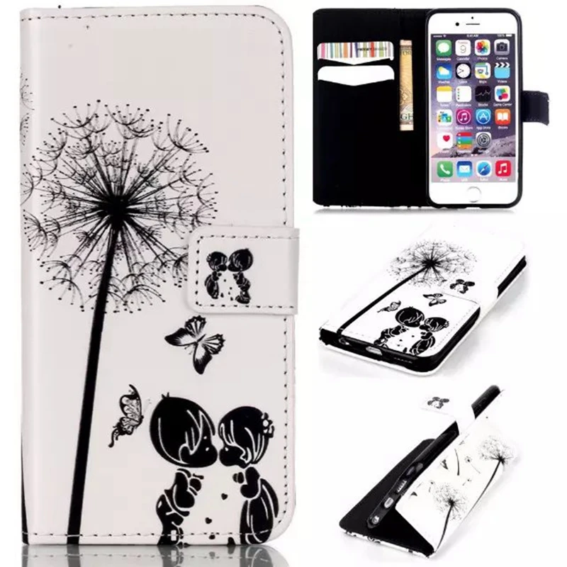 Color Relief Painted Holster Pattern PU Leather+TPU Wallet Cover for iphone5 5S SE 5C 6 6S 6PLUS 7 7PLUS Magnetic Flip Case | Мобильные