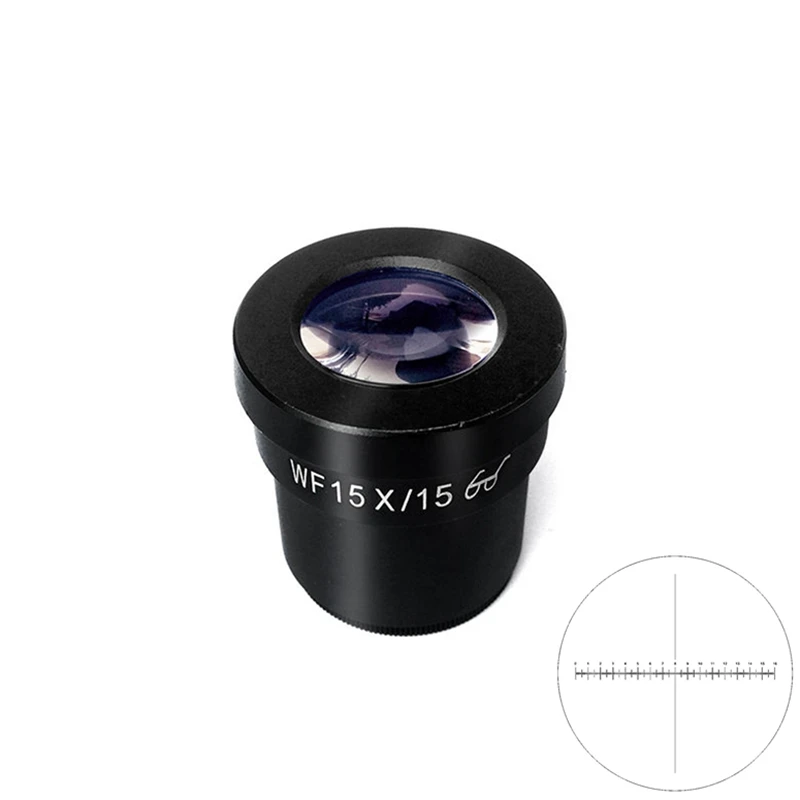 

Wide Field 1PC High Eye-point Microscope Eyepiece WF15X/15 Eyepiece with Scale Mounting Size 30 mm for Stereo Microscope