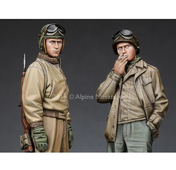 1 35 Scale WW2 US 2 groups WWII Historical Figure Resin Model Kit Free Shipping