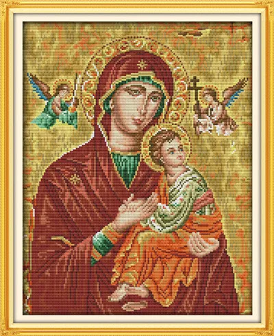 Вечная любовь все виды Святой матери и Святого сына хлопок вышивка крестиком 11 14CT печатных DIY подарок год украшения для дома - Цвет: R821