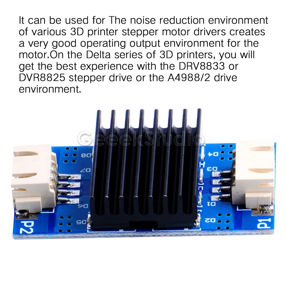 GeeekPi 4-Pack TL-Smoother Module Kit with Heatsink & Du-pont Wire for Pattern Elimination Motor Filter Clipping Filter 3D Printer Motor Drivers Controller Terminator GeeekPi 4-Pack TL-Smoother Module Kit with Heatsink & Du-pont Wire for Pattern Elimination Motor Filter Clipping Filter 3D Printer Motor Drivers Controller Terminator