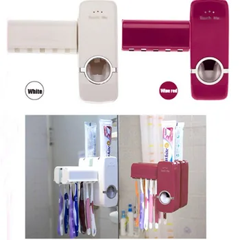 

Shopify Hotsale Toothbrush Automatic Toothpaste Dispenser Squeezer Wall Mount Family Set