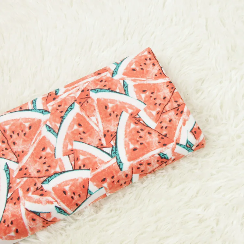 

100x140cm/39x55inch Watermelon Slice Cotton Poplin Fabric