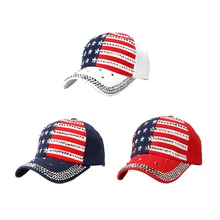 Модные американские и европейские мульти-цветной бриллиант-инкрустированные бейсболки унисекс средство для защиты от Солнца шляпа в sunmmer