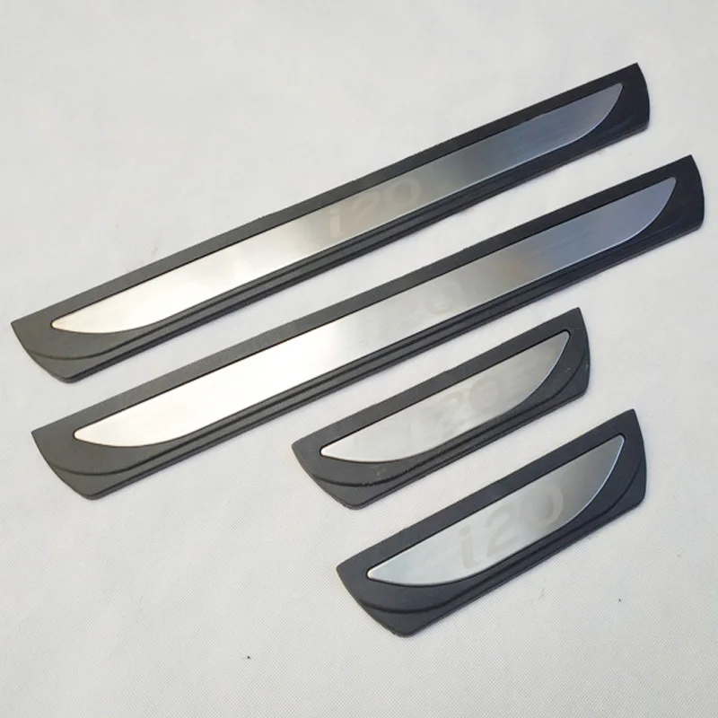 

For Hyundai i20 ii 2 2015 2016 2017 2018 2019 door sill strip auto car styling welcome pedal Trim metal and Plastic accessories