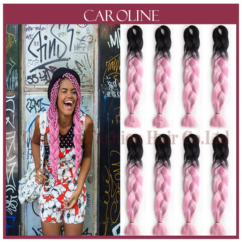 24" Braiding Kinky Twist Hair Two Tone Xpression Jumbo Braid Hair