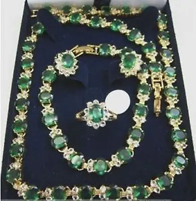 

Beautiful Necklace Bracelet Earring Ring 18KGP Quartz CZ crystal