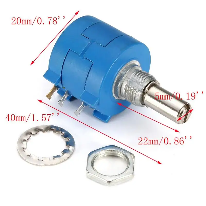 3590S-2-103L 10K Ом роторный проволочный прецизионный потенциометр горшок 10 поворотов удобный и практичный электрический потенциометр