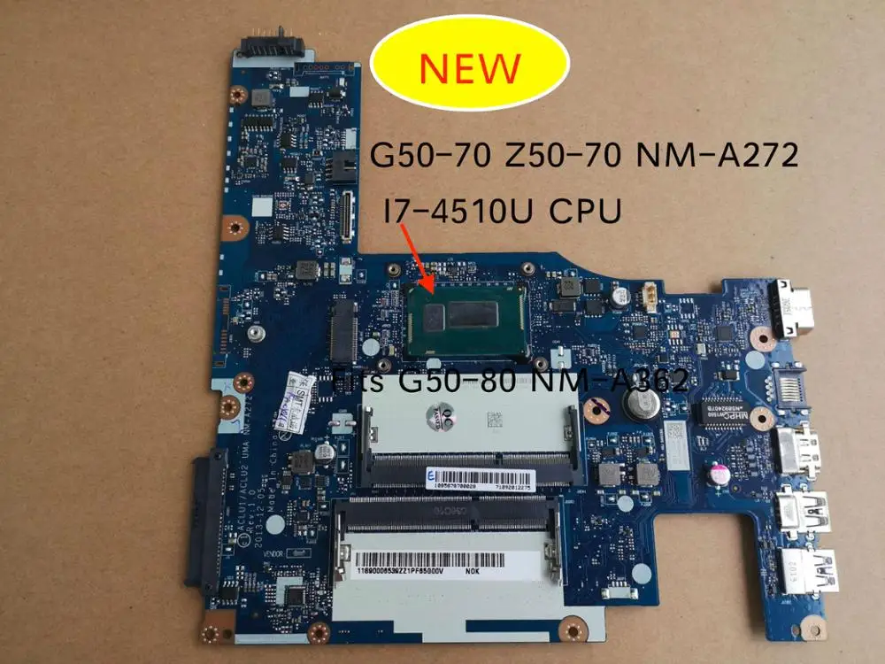 Цена Бесплатная доставка; Новинка; для lenovo G50 70 G50 70M Z50 70 G50 80 NM A272 NM A362 ноутбук материнская плата i7 4510u 5B20G36670