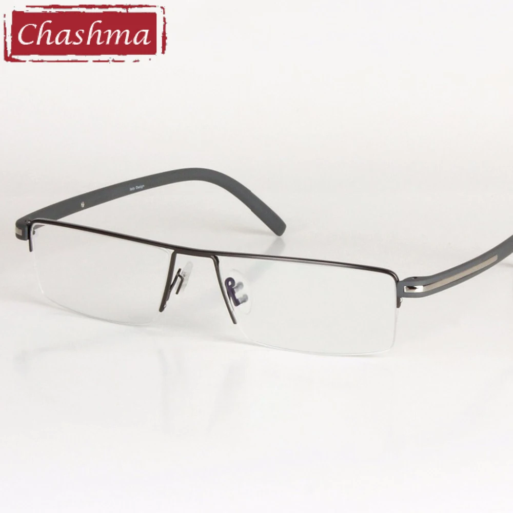 Chashma Classic Design Alloy Eyeglass Half Rimmed Men's Glasses
