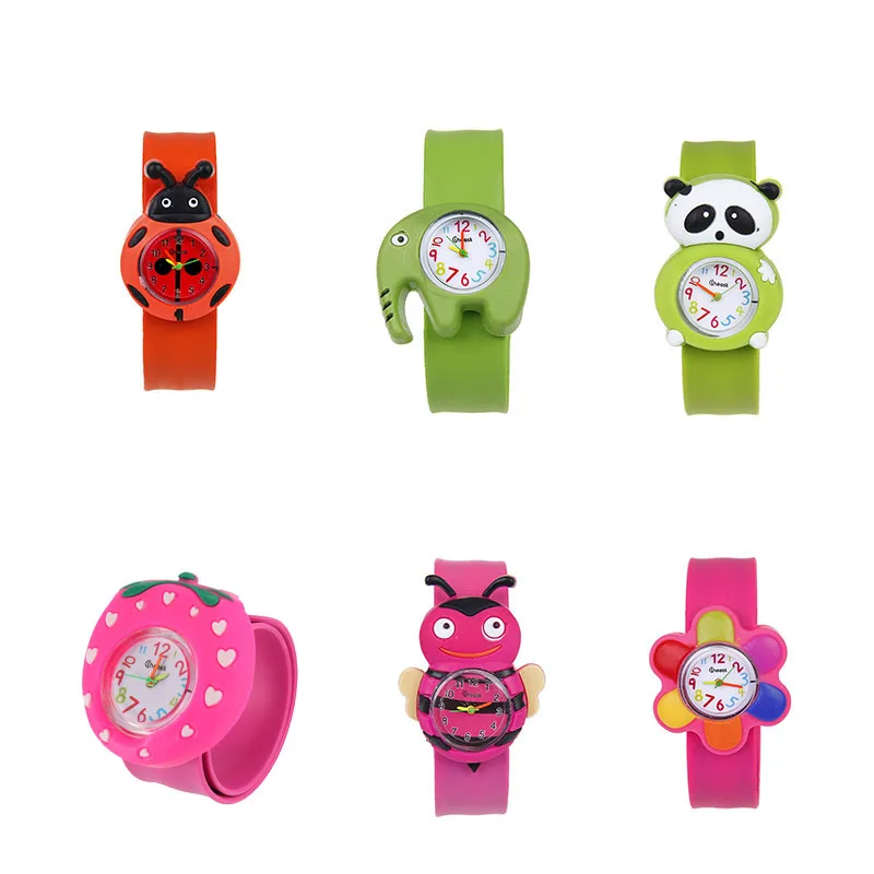 1 Pcs Animal/Plant Shape Children Watches Kids Wrist Quartz Watch Silicone Strap Cute 3D Cartoon Style Fashion Birthday Gift 3d flamingo fox cartoon children watch kids watches silicone strap fashion child digital quartz wristwatch baby birthday gifts