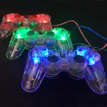 Double Shock Joypad Transparent USB2.0 PC Vibration Controller GamePad Joypad For PC Laptop