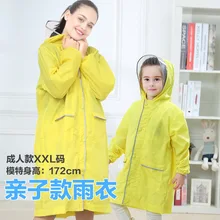 80-170 см дети и мама родителей полиэфирные Светоотражающие защитный дождевик детей девочек школьные толстовки дождевик студентов пончо