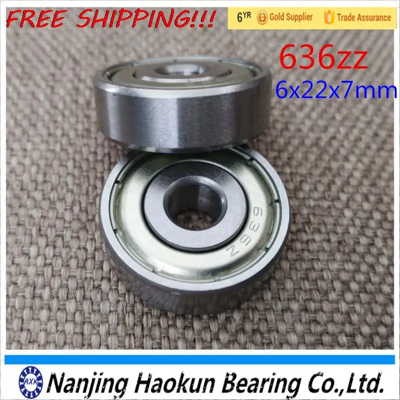 

20PCS Thick ball bearing 6mm *22mm*7mm 636ZZ deep groove zz bearing