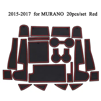 

Car Interior Accessories Gate Slot Mat Decoration Anti-slip Door Pad Rubber Cup Groove Mat for Nissan MURANO 2015-2017