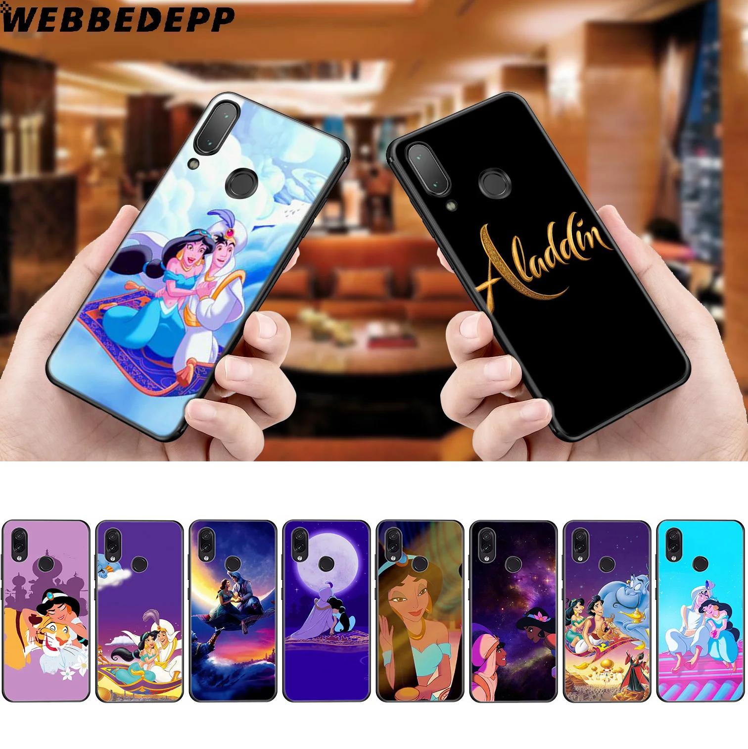 Мягкий чехол WEBBEDEPP Aladdin и Jasmine для Xiaomi Redmi K20 7A 4A 4X 5 5A 6 6A S2 Note 8 4 7 Pro Plus Prime |
