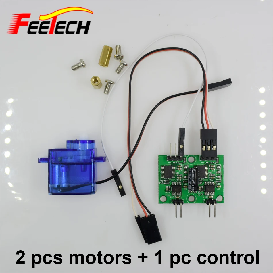 2 pcs Feetech FM90 Gear Motor 1 pc control board Micro RC Motor Gear Box For