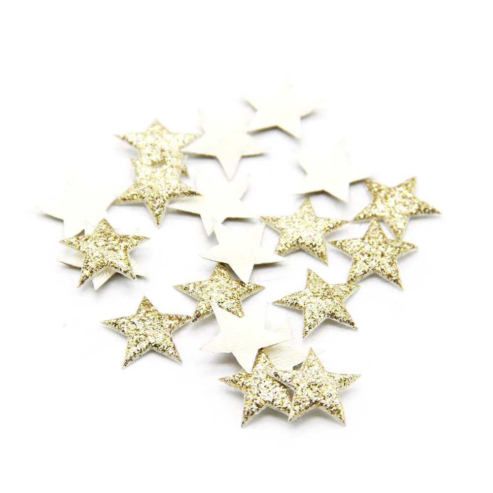 

David accessories 15*15mm glitter star hair accessories 100pieces,DIY leather embellishment holiday decoration carfts,100Y58711