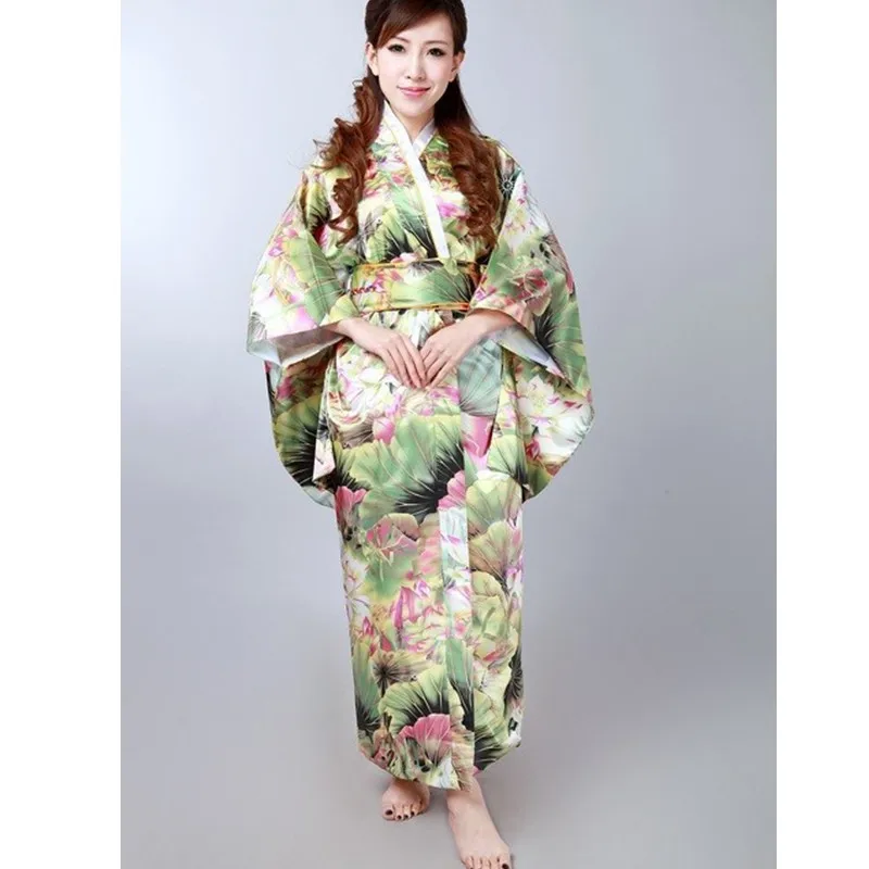 Buy Free Shipping Green Lotus Vintage Japanese Women's