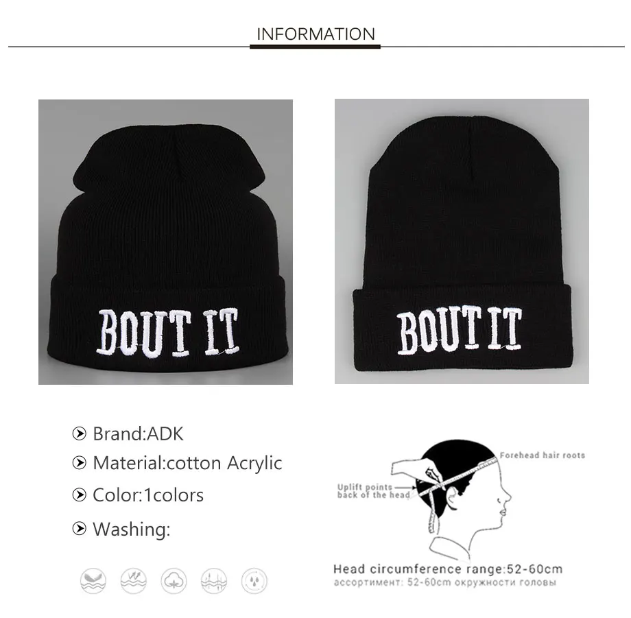 ADK Hat For Girls Soft And Warm Outdoor  High Quality Fashion Brand Casual 2018 New Skullies Beanies Winter #CAP196 (2)