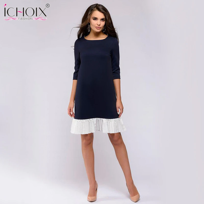 

2019 Autumn Women Short Dress Fashion Casual V neck Patchwork Dress Bodycon Female Solid Slim Office Lady Dresses Party Vestidos