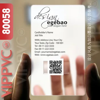 

80058 best design business cards - matte faces transparent card thin 0.36mm