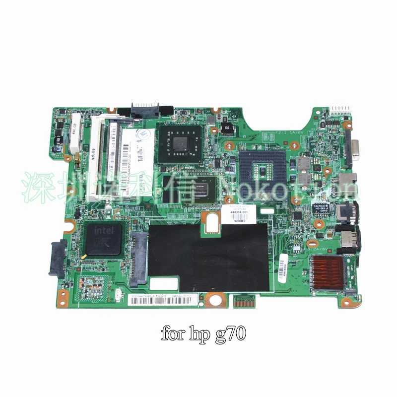 Материнская плата NOKOTION 48.4I501.021 488338-001 для ноутбука HPCompaq CQ60 G60 CQ70 G70 intel PM45 DDR2 GeForce 9200M |