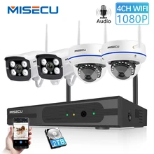 MISECU беспроводной 4CH CCTV системы Wi Fi NVR комплект IP камера Аудио запись Крытый купольная камера с защитой от порчи 1080 P 960 720
