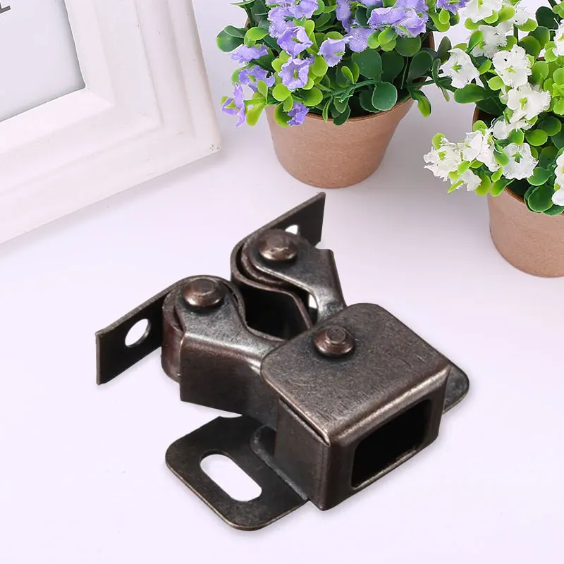 

1Pc Double Roller Catches Cupboard Cabinet Door Latch Chrome/Copper Kitchen