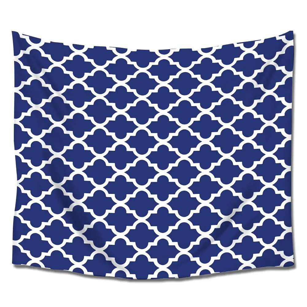 Geometric Patterned Wall Art Tapestry Hangings Polyester Fabric for