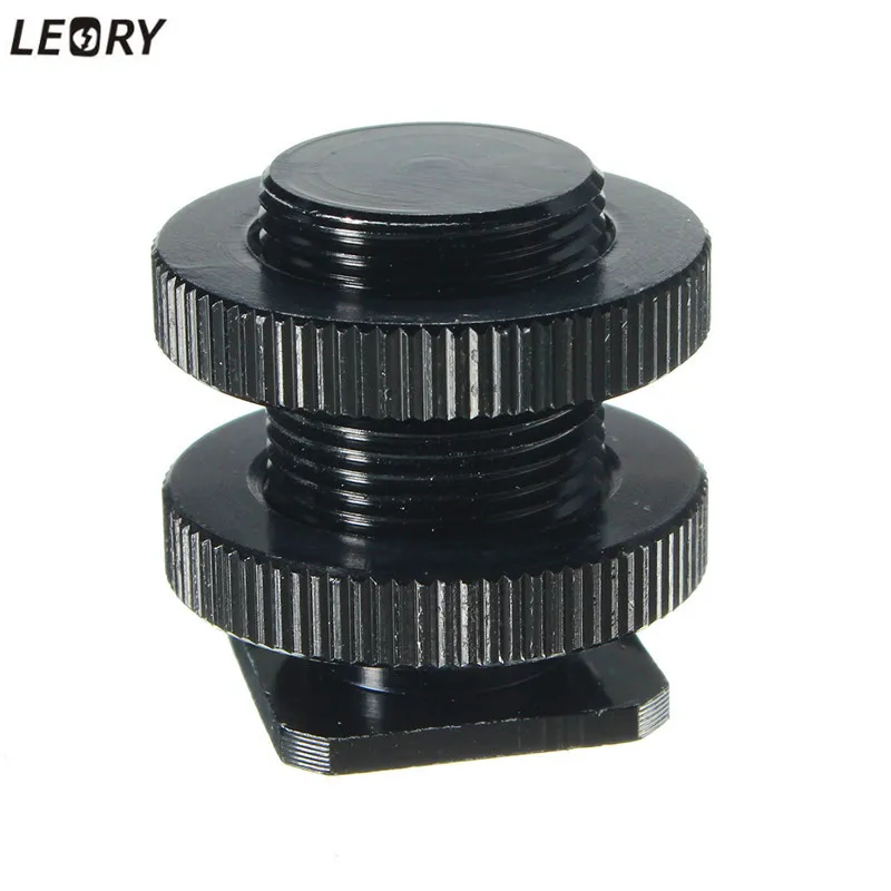 

LEORY 5/8 Inch Metal Shockproof Clip For Microphone Hot Shoe Adapter 1/4 Threaded Hole For Tripod Head Camera XLR Mount Bracket