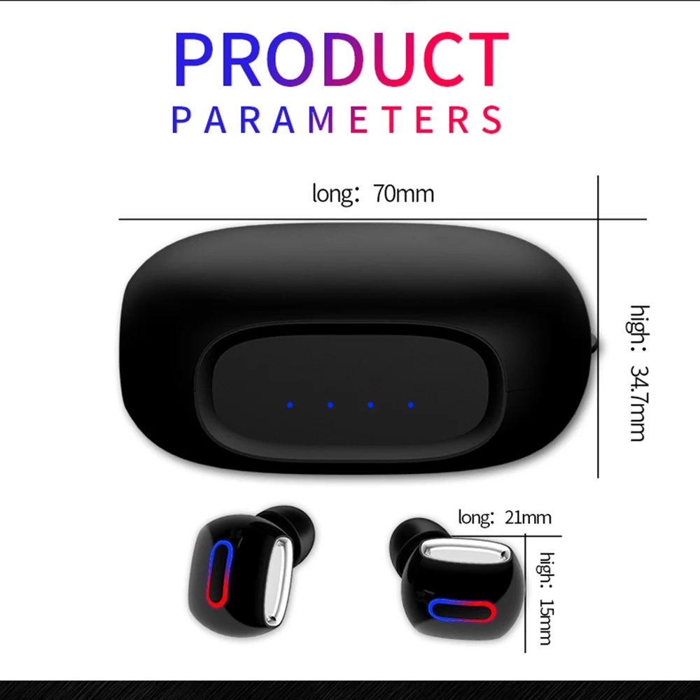 TWS 5 0 Bluetooth наушники Мини спортивная Беспроводная гарнитура стерео бас сенсорное