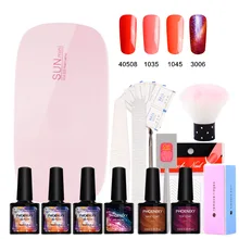 Набор для ногтей 3D привлекательный «кошачий глаз» 10 мл УФ светодиодный набор художественный лак Замачивание Лаки гель акриловый полугель набор для ногтей