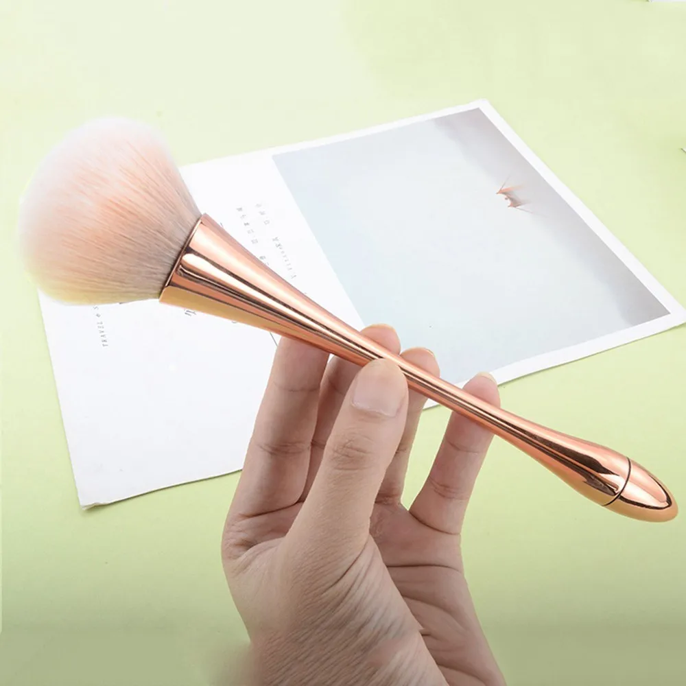

Professional Rose Gold Powder Blush Brush Professional Make Up Brushes Large Cosmetic Face Cont Makeup Brushes pincel maquiagem